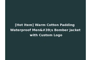 [Hot Item] Warm Cotton Padding Waterproof Men's Bomber Jacket with Custom Logo