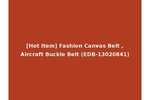 [Hot Item] Fashion Canvas Belt ,Aircraft Buckle Belt (EDB-13020841)