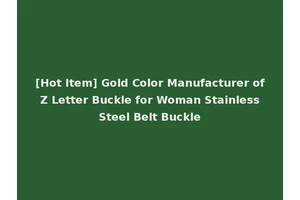 [Hot Item] Gold Color Manufacturer of Z Letter Buckle for Woman Stainless Steel Belt Buckle