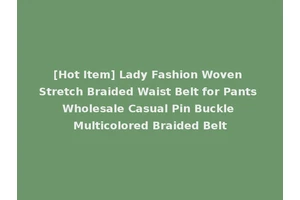 [Hot Item] Lady Fashion Woven Stretch Braided Waist Belt for Pants Wholesale Casual Pin Buckle Multicolored Braided Belt
