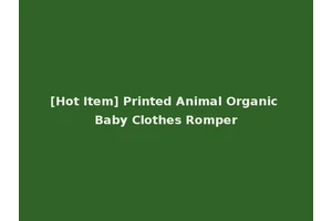 [Hot Item] Printed Animal Organic Baby Clothes Romper