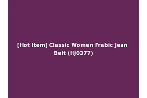 [Hot Item] Classic Women Frabic Jean Belt (HJ0377)