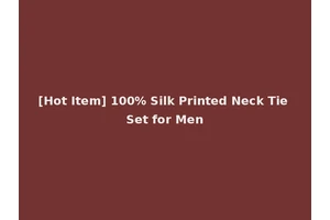 [Hot Item] 100% Silk Printed Neck Tie Set for Men