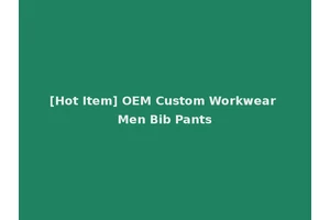 [Hot Item] OEM Custom Workwear Men Bib Pants