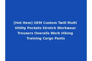 [Hot Item] OEM Custom Twill Multi Utility Pockets Stretch Workwear Trousers Overalls Work Hiking Training Cargo Pants