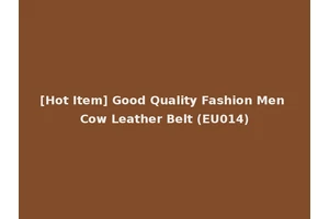 [Hot Item] Good Quality Fashion Men Cow Leather Belt (EU014)