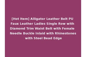 [Hot Item] Alligator Leather Belt PU Faux Leather Ladies Single Row with Diamond Trim Waist Belt with Female Needle Buckle Inlaid with Rhinestones with Steel Bead Edge