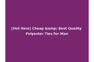 [Hot Item] Cheap &amp; Best Quality Polyester Ties for Man