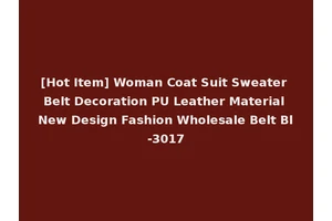 [Hot Item] Woman Coat Suit Sweater Belt Decoration PU Leather Material New Design Fashion Wholesale Belt Bl-3017