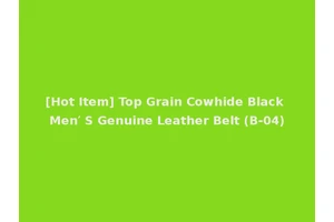 [Hot Item] Top Grain Cowhide Black Men′ S Genuine Leather Belt (B-04)