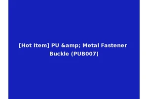 [Hot Item] PU &amp; Metal Fastener Buckle (PUB007)