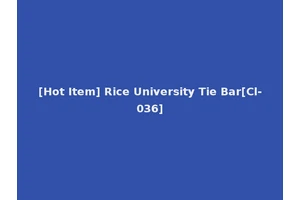 [Hot Item] Rice University Tie Bar[Cl-036]