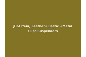 [Hot Item] Leather+Elastic +Metal Clips Suspenders
