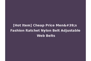 [Hot Item] Cheap Price Men's Fashion Ratchet Nylon Belt Adjustable Web Belts
