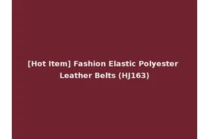 [Hot Item] Fashion Elastic Polyester Leather Belts (HJ163)