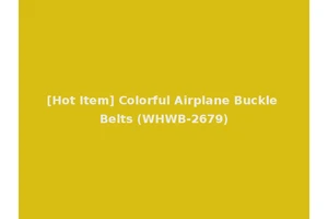 [Hot Item] Colorful Airplane Buckle Belts (WHWB-2679)