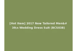 [Hot Item] 2017 New Tailored Men's Wedding Dress Suit (BCS038)