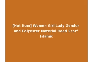 [Hot Item] Women Girl Lady Gender and Polyester Material Head Scarf Islamic