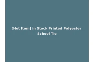 [Hot Item] in Stock Printed Polyester School Tie