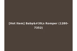 [Hot Item] Baby's Romper (1280-7352)