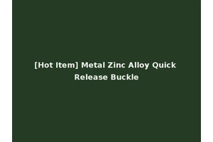 [Hot Item] Metal Zinc Alloy Quick Release Buckle