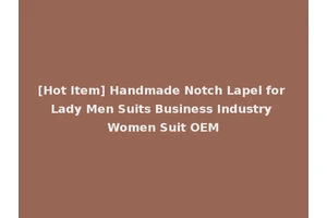 [Hot Item] Handmade Notch Lapel for Lady Men Suits Business Industry Women Suit OEM