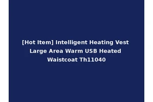 [Hot Item] Intelligent Heating Vest Large Area Warm USB Heated Waistcoat Th11040