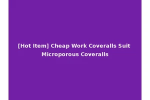 [Hot Item] Cheap Work Coveralls Suit Microporous Coveralls