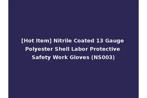[Hot Item] Nitrile Coated 13 Gauge Polyester Shell Labor Protective Safety Work Gloves (NS003)