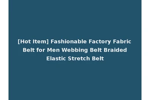 [Hot Item] Fashionable Factory Fabric Belt for Men Webbing Belt Braided Elastic Stretch Belt