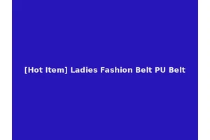 [Hot Item] Ladies Fashion Belt PU Belt