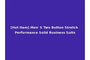 [Hot Item] Men′ S Two Button Stretch Performance Solid Business Suits