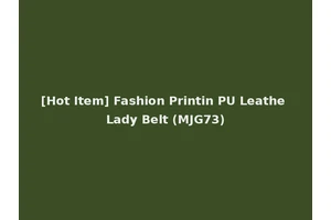 [Hot Item] Fashion Printin PU Leathe Lady Belt (MJG73)
