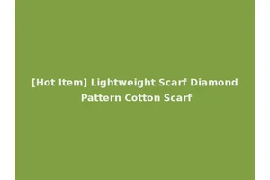 [Hot Item] Lightweight Scarf Diamond Pattern Cotton Scarf