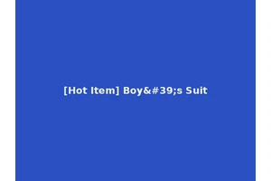 [Hot Item] Boy's Suit