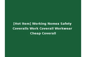 [Hot Item] Working Nomex Safety Coveralls Work Coverall Workwear Cheap Coverall