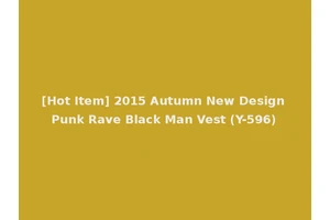 [Hot Item] 2015 Autumn New Design Punk Rave Black Man Vest (Y-596)