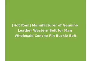 [Hot Item] Manufacturer of Genuine Leather Western Belt for Man Wholesale Concho Pin Buckle Belt