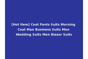 [Hot Item] Coat Pants Suits Morning Coat Man Business Suits Men Wedding Suits Men Blazer Suits