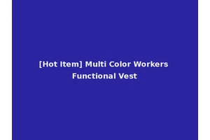 [Hot Item] Multi Color Workers Functional Vest