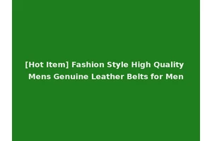 [Hot Item] Fashion Style High Quality Mens Genuine Leather Belts for Men