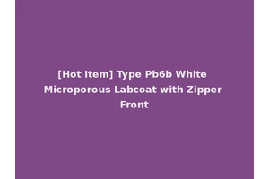 [Hot Item] Type Pb6b White Microporous Labcoat with Zipper Front