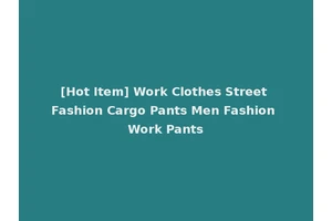 [Hot Item] Work Clothes Street Fashion Cargo Pants Men Fashion Work Pants