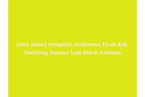 [Hot Item] Hospital Uniforms First Aid Clothing Doctor Lab Work Clothes