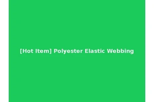[Hot Item] Polyester Elastic Webbing