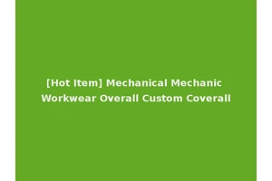 [Hot Item] Mechanical Mechanic Workwear Overall Custom Coverall