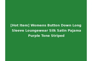 [Hot Item] Womens Button Down Long Sleeve Loungewear Silk Satin Pajama Purple Tone Striped
