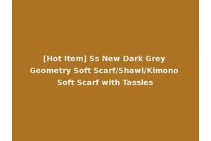[Hot Item] Ss New Dark Grey Geometry Soft Scarf/Shawl/Kimono Soft Scarf with Tassles