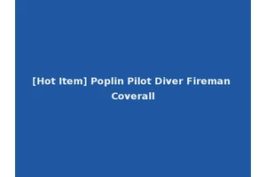 [Hot Item] Poplin Pilot Diver Fireman Coverall