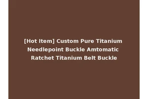 [Hot Item] Custom Pure Titanium Needlepoint Buckle Amtomatic Ratchet Titanium Belt Buckle